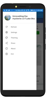Unravelling the mysterie's of Lake Oku android App screenshot 0